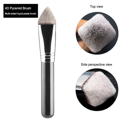 High Quality Makeup Kabuki Foundation Brush Luxury Single Pro Large Slant Triangle Square Tapered Vegan Cosmetic Brushes