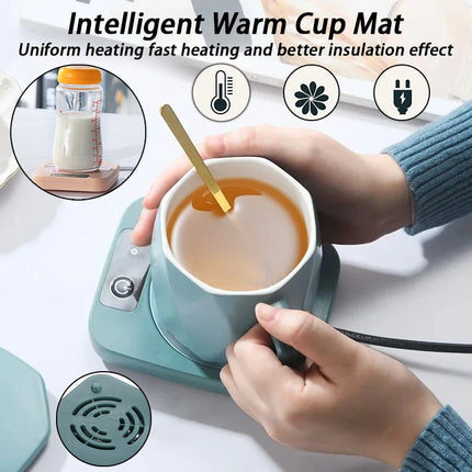1pcIntelligent constant temperature coaster with heating and insulation 55 degree constant temperature cup with warm milk warmer