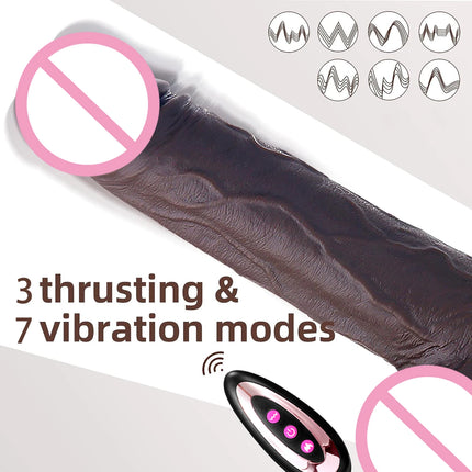 Thrusting Big Dick Realistic Dildo Vibrator for Women Telescopic Vibrating Heating Penis Vibrators Anal Plug Adult 18+ Sex Toys