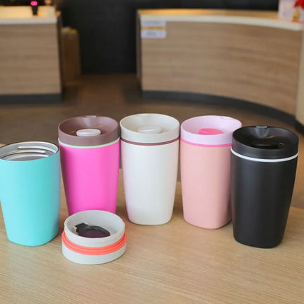 Drinkware Stainless Steel Thermos Bottle Portable Leak-Proof Vacuum Insulated Cup Reusable Fashion Coffee Mug Student