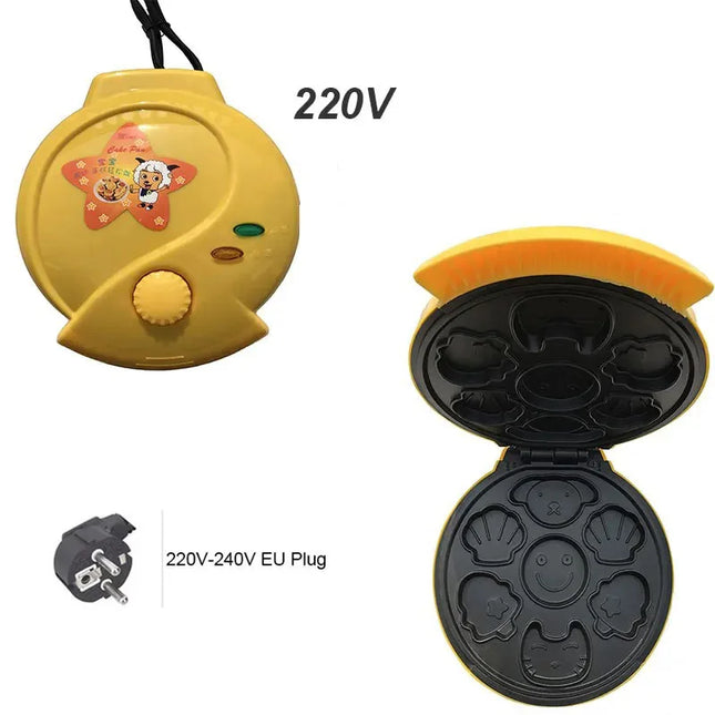 220V Mini electric Waffles Maker Bubble Egg Cake Oven Breakfast Waffle Machine Egg Cake Oven Pan Eggette Machine Mini Waffle Pot