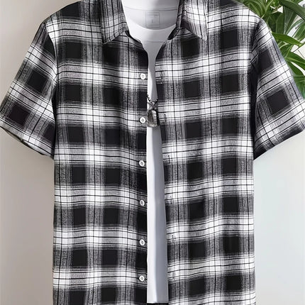 New Men's Large Size Shirts Daily Versatile Comfortable Breathable Short-sleeved Men's Button-down Shirts Fashion Men's Clothing