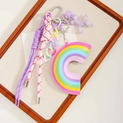 Funny Elegant Starfish Tassel Keychain Alloy Leopard Print Leather Tulip Pendants Cartoon Frog Beaded Bag Pendant Party