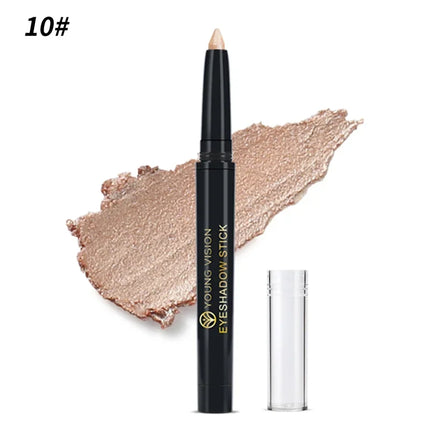 Glitter Brown Eyeshadow Pen Waterproof Lasting Shimmer Matte Lying Silkworm Eyeshadow Pencil Highlighter Stick Eyes Makeup Tools
