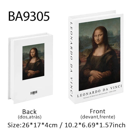 Van Gogh Monet Fake Book Painting Decorative Books Storage Box Sunflower Water Lily Coffee Table Books Home Decor Shooting Props