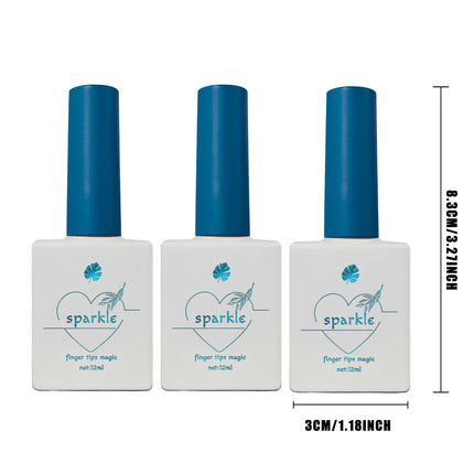1/2/3PCS 12ML Soak Off Matte Top Base Coat for Nails UV Gel Polish Semi Permanent Functional Manicure Top Base Coat Varnish