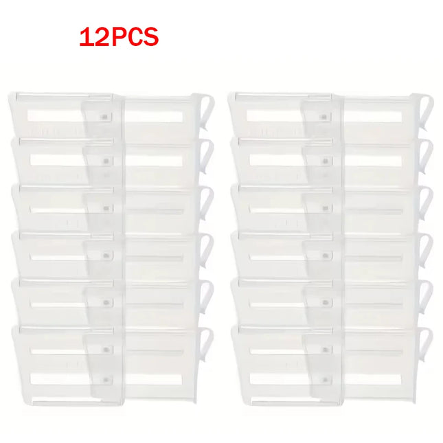 6/12pcs Refrigerator Storage Divider Side Door Storage Partition Expandable Baffle Dividers Kitchen Bottle Shelf Organizer