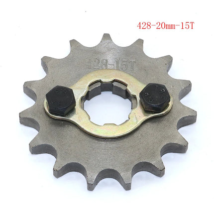 Front Engine 428# 10T 11T 12T 13T 14T 15T 16T 17T 18T 19T Teeth 17mm 20mm Chain Sprocket With Retainer Plate Locker