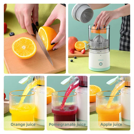 USB Rechargeable Electric Juicer 1PC Wireless Citrus Lemon Orange Juicer Automatic Fresh Fruit Blender for Kitchen