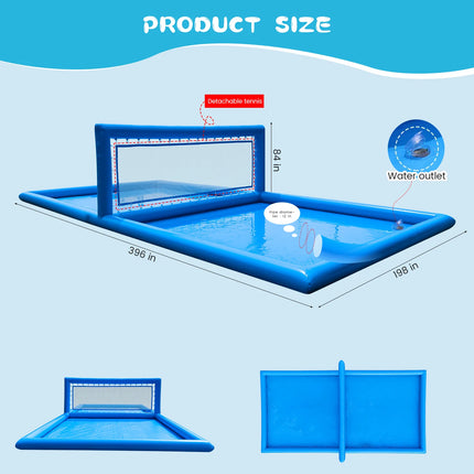 Inflatable Volleyball Court Outdoor Water Volleyball Pool for Sports Game Commercial Children's Playground
