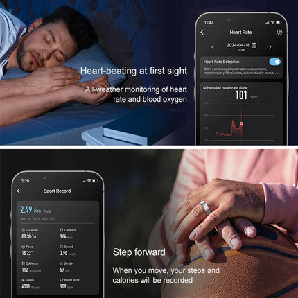 R10 Charging Case Smart Ring Men Women Skin Temperature Health Sleep Monitor Smartring Sport Fitness Tracker For Andriod IOS