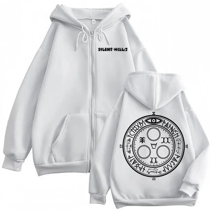 Limited Silent Hill 2 Game Print Zipper Hoodies High Quality Fashion Zip Up Pullovers Men Women Casual Long Sleeve Sweatshirts