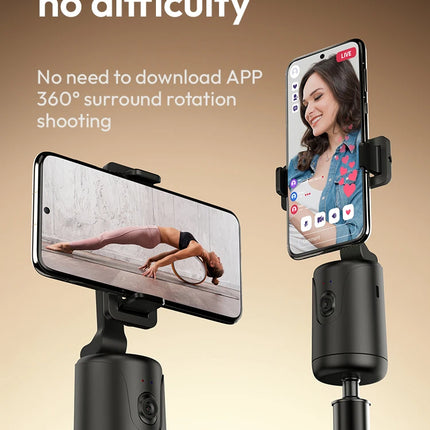 Smart Auto Tracking Phone Gimbal YT20 Foldable 360° Rotation Selfie Mount with Face/Object Tracking for Vlog/Live Stream