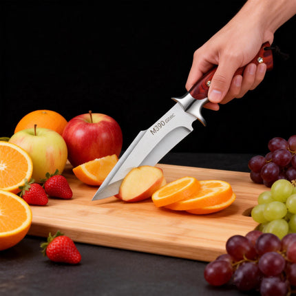 One High-end Kitchen Knife - A Japanese Stainless Steel Chef's Knife With A Knife Sheath And A Wooden Handle For Slicing Meat