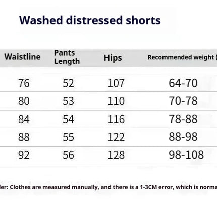 2025 Men's Casual Distressed Washed Shorts Loose Spring and Summer Solid Color Fashionable Streetwear Outdoor Breathable