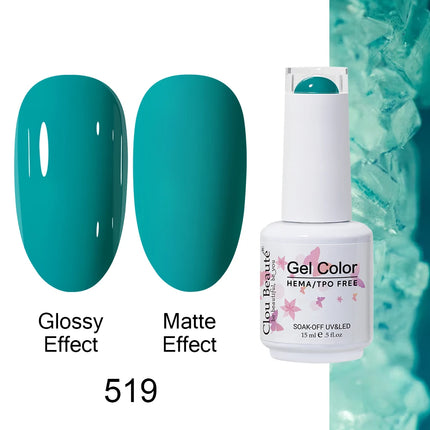 Clou Beaute 15ml HEMA TPO FREE Color Gel Nail Polish Nude Pink Red Green Collection Nail Gel Polish Glitter Soak Off UV LED Gel