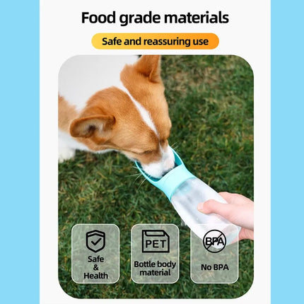 Portable Dog Cat Water Bottle with Storage Food and Water Container for Puppy Pets dogs Feeder Bowl Outdoor Travel Pet supplies