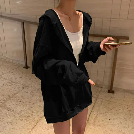 Summer Hooded Sun Protection Clothing Women's Casual Zipper Ultra-thin Lightweight Sun Protection Jacket Loose Top Female