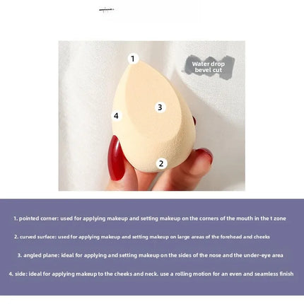 Ultra Soft Bear Beauty Blender 4pcs Set Makeup Sponge Dry Wet Use Water Activated Large Size Non-Powder Eating Puff