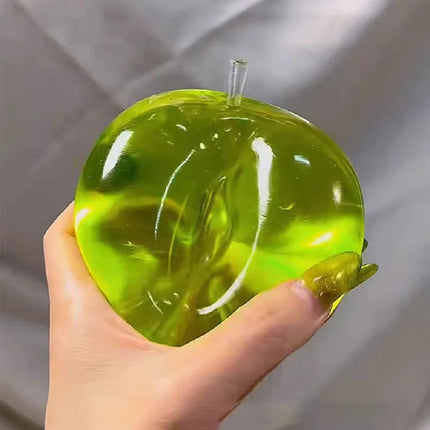 Squishy Green Apple Knead and Enjoy, Slow Rebound, Kneadable Ball, Handmade Stress Relief Toy, ADHD Autism Slow Toys Gift