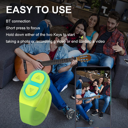 For  Scrolling Ring Wireless Camera Shutter Selfie Button Digital Charging Case Bluetooth-Compatible for iOS Android Phone