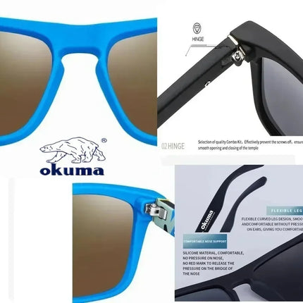 OKUMA Polarized Sunglasses UV400 for Men and Women Outdoor Hunting, Fishing, Cycling, with Optional Glasses