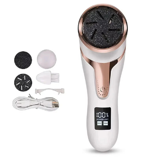 Electric Foot Callus Remover Exfoliator IPX6 Waterproof Fast Charging Foot Grinder LCD Display Dead Skin Scrubber Pedicure Tool