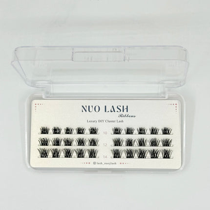 Nuo Cluster Eyelash Thin Band Natural Look Wholesale Diy Pre-cut Lash Extensions Super Soft Segment Lash Clusters Private Label