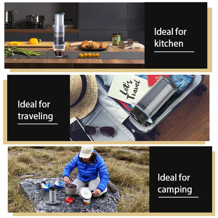 For AeroPress Machine Espresso Portable Coffee Maker Cafe French Press Coffee Pot  with Filters Paper Kit