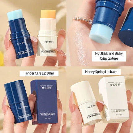 Anti Dry Moisturizing Lip Balm Long Lasting Nourishing Jelly Base Clear Lipstick Women Winter Lip Care Smoothens LipLines Makeup