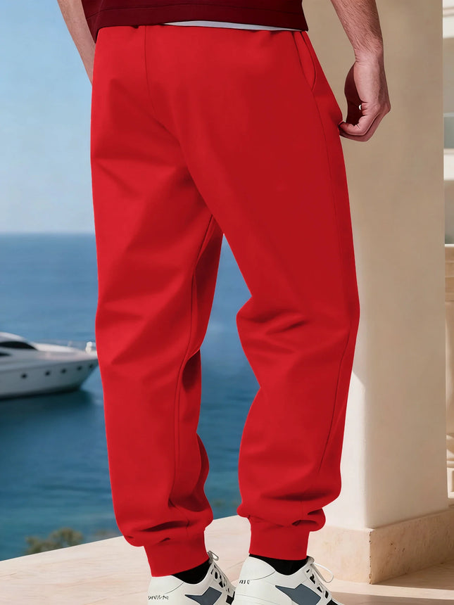 Extremadura España Flag Printed Sweatpants Mens Casual Loose Trousers Winter Fleece Warm Jogger Pants Basics Pocket Male Clothes