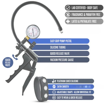Vacuum Pump Handle Accessories Male Penis Extender Compatible Pointer Vacuum Handle Spring Valve Snap Connection Enhancement Kit