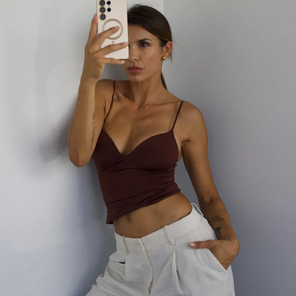 Sexy Corset Crop Top Women Camisole Backless Short Tops for Women Sleeveless Bustier Tops Women Straps Tube Top Female