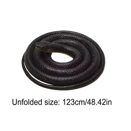 Large 1.23m Realistic Snake Teasing Friends Scary Artificial Serpent Rubber Stretchable Simulation Anaconda Kids Toy