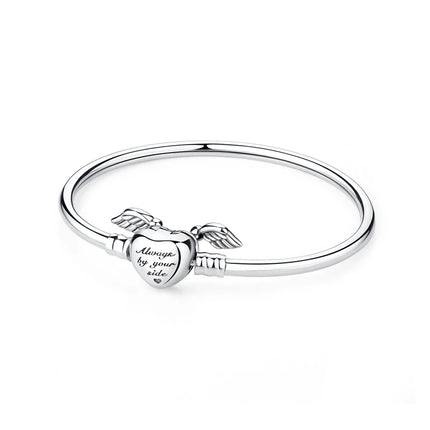 Original 925 Sterling Silver Bracelets Bangles Love Heart Clip Charms Beads Snake Chains For Women Rose Gold DIY Luxury Jewelry