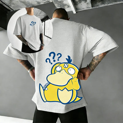 Pokemon Anime Psyduck Printed T-shirt Men's and Women's T-shirt Men's Tops Harajuku Y2K T-shirt 2026 Summer New Tee Streetwear