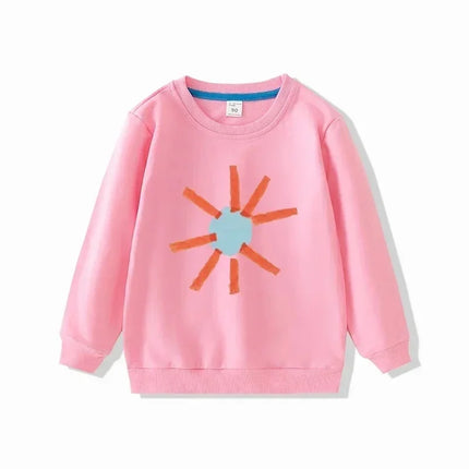 Full Sleeve Kids Sweatshirts 2024 Autumn Pullover Tops Boys Hoodie Girls Shirts Cotton Baby Clothing Cartoon Print Children Tees