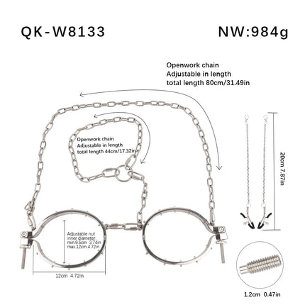 QKKQ Wearable Stainless Steel Breast Bondage Sexy Tools Chest Stimulate Nipples Massager BDSM Sex Toys Couple Erotic Accessories