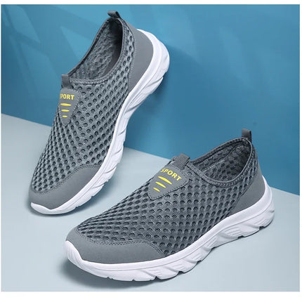 YRZL Lightweight Men Casual Shoes Breathable Slip on Male Casual Sneakers Anti-slip Men's Flats Outdoor Walking Shoes Size 39-46