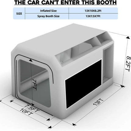 Durable Vehicle Inflatable Paint Spray Booth with Upgrade Larger Filter Portable Airbrush Car Painting Tent Workstation