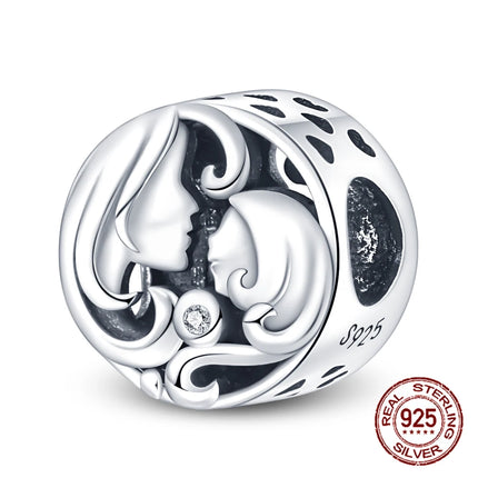 925 sterling silver boys and girls lovers pendant charms Fit 4MM hole diameter bracelet charm beads necklace Diy female jewelry