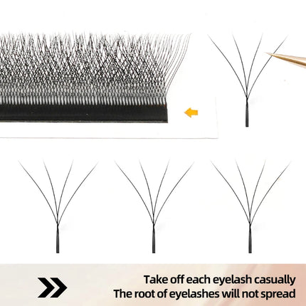 MENGLUKE W Shaped Bloom 2D 3D 4D 5D 6D 7D 8D Automatic Flowering Premade Fans Eyelash Extensions Natural yy Individual Lashes