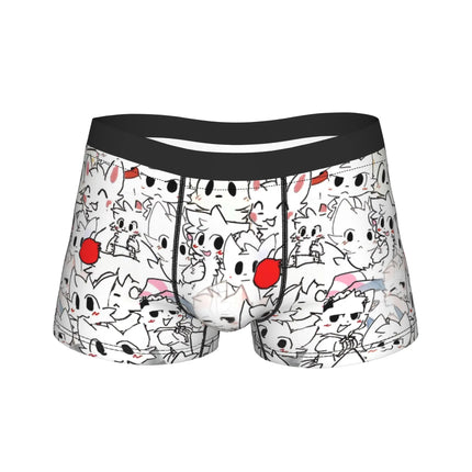Men's Boykisser Silly Cat Underwear Cute Furry Funny Boxer Briefs Shorts Panties Homme Soft Underpants Plus Size