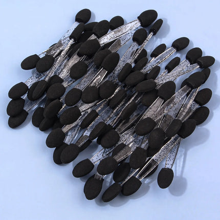 30pcs Dual-Ended Nail Art Sponge Sticks, Multifunctional Double Headed Eyeshadow Brushes, Nail Powder Applicator