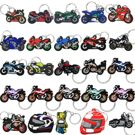 1PCS Cool Motorcycle Keychain Hot Sale Motorbike Keyring for Men Boys Car Key Accessories Glove Helmet Friends Key Holder Gifts