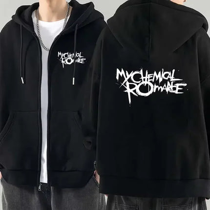 My Chemical Romance Mcr Dead Zipper Hoodie Men Women Casual Loose Fashion Zipper Sweatshirt Men's Fashion Long Sleeves Tops