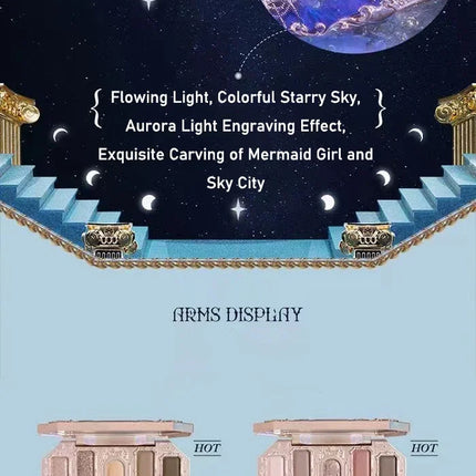 Flower Knows Moonlight Mermaid Eyeshadow Palette 8-Color Matte Shimmer Glitter Eye Makeup Cosmetics Women Beauty Eye Shadow