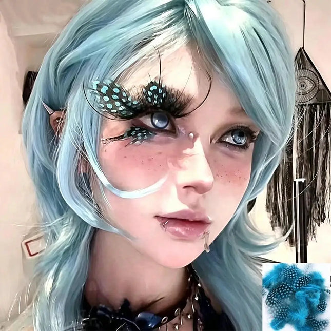Extra Long Spotted Eyelashes Decor Creative Art Makeup DIY Lashes For Stage Performance Photo Shoot Costume Accessory