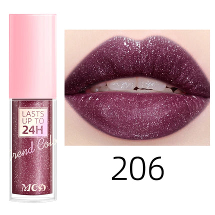 18 Colors Glitter 1pcs Lip Glaze Long Lasting Lip Gloss Waterproof Liquid Lipstick Makeup Lip Oil Lip Tint Moisturizing Lip Balm