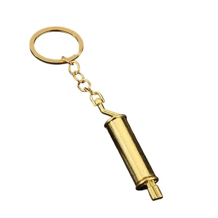 Alloy Keychain Car Exhaust Pipe Keychain Unique Pendant Keychains for Car Backpack Accessories Gifts for Men Car Enthusiasts